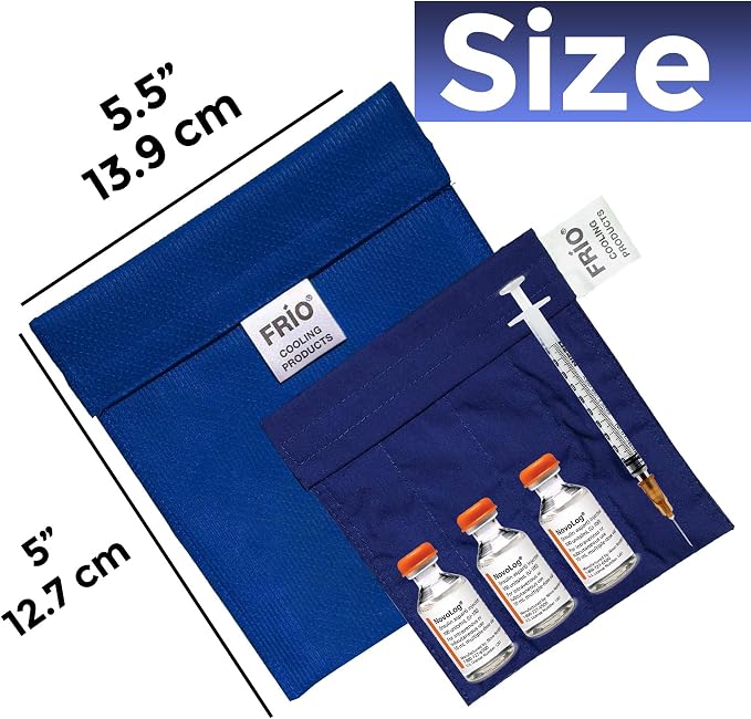 FRIO Cooling Wallet - Insulin & GLP-1 Cooler for 45+ Hours - Blue - Small