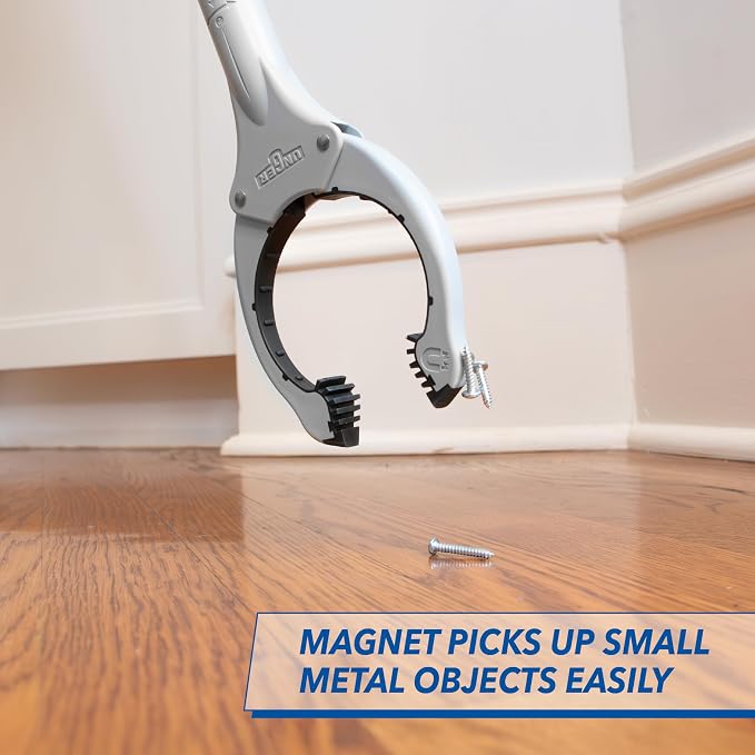 Unger 32” Grabber Plus Reacher Tool and Trash Picker Upper, Built-In Magnet and Economic Grip, Claw Pickup and Yard Clean Up, Reaching Assist for Seniors, Safely Perform Tasks