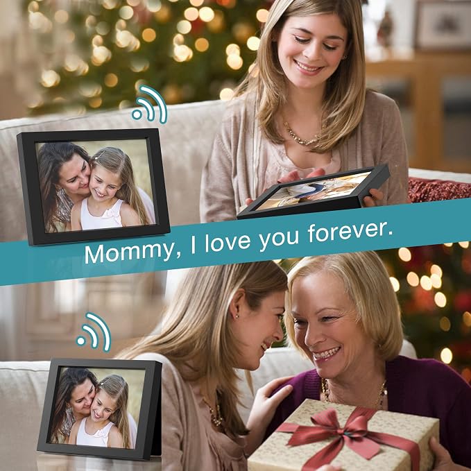 KWANWA 5x7 Recordable Picture Frame – 20-Second Voice Recording, Personalized Talking Photo Frame, Holds 5x7 Photos, Vertical or Horizontal Display, Tabletop & Wall Mount, Sentimental Keepsake – for Mom, Dad, Grandparents, Long Distance, Memorial, Birt...