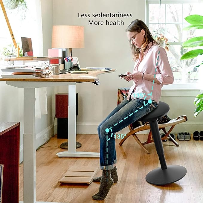 Standing Desk Chair with 360-Degree Standing Desk Chair with Memory Foam Seat Cushion, Lightweight & Flexible