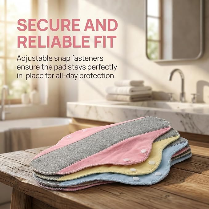 Incontinence Pads Reusable Washable Waterproof Leak-Proof Soft Dry Comfortable Bed Pads with Graphene Aseptic Protection for Elderly Home Care Daily Use (Multicolor-6PCS)