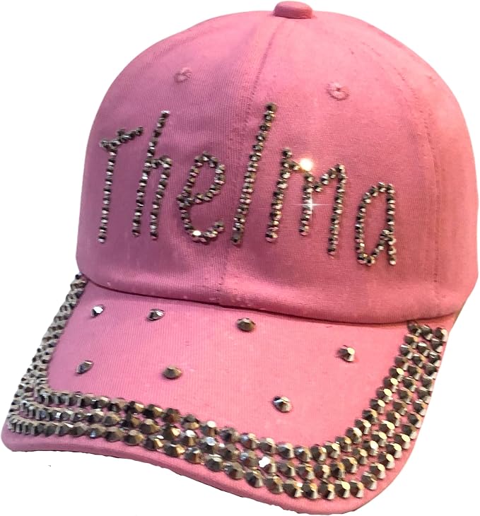 Popfizzy Bedazzled Hat for Women, Rhinestone Denim Hat, Fun Adult Bling Hats, Birthday Gifts for Women, Adjustable, One Size