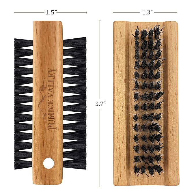 Wooden Cleaning Finger Nail Scrub Brush for Polishing Fingernails Toenails | Double-Sided Nail Brushes for Cleaning Fingernails - Nail Brush for Manicure & Pedicure Under Nail Cleaning (Beechwood)
