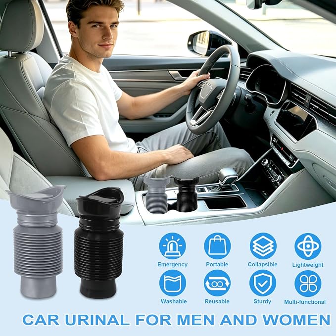 Pee Bottles for Men,Portable Urinal for Men,Collapsible Urine Bottle 750ML | Car Urinals for Men and Women,Emergency Urinal Bottle Shrinkable Pocket Toilet for Travel,Camping,Traffic Jam,Road Trips