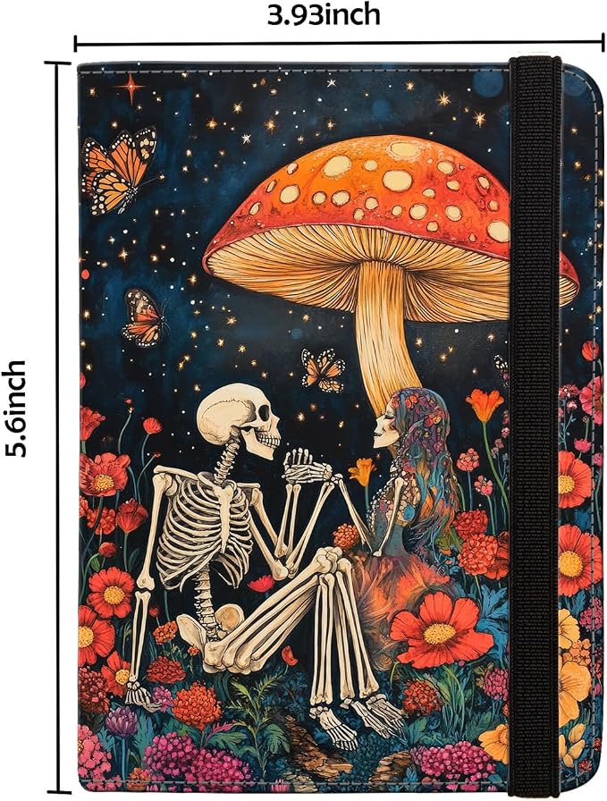 Passport Holder,Cute Passport Cover,Travel Wallet with Credit Card Slots Rfid passport Wallet Waterproof Documents Organizer Women Men (Mushrooms)