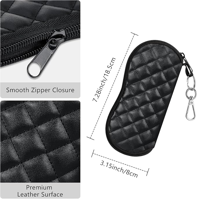 MoKo Sunglasses Soft Case Ultra Light Neoprene Zipper Eyeglass Case for Men Women