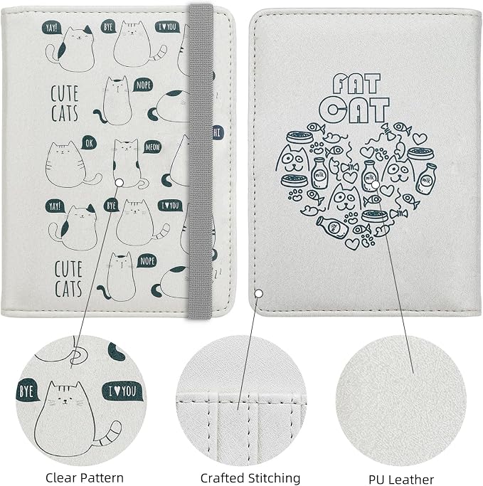 WALNEW Passport Holder for Travel, RFID Passport Cover Wallet for Women Men, PU Leather Passport Book Card Holder Case with Pen, Travelling Essentials for Flying | PU Leather Passport Cover Case with Pen Holder, Travel Must Haves Accessories, Passport ...