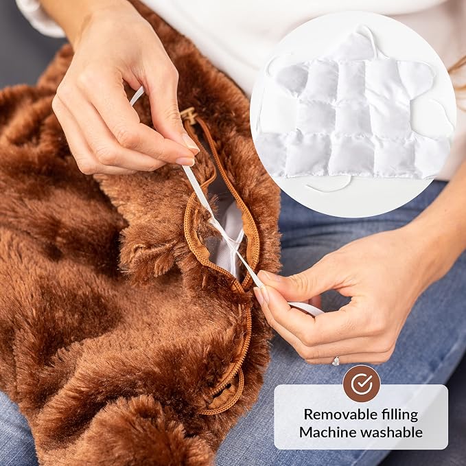 ODOXIA Weighted Lap Pad for Kids 5Lbs | Calming & Comforting | Teddy Bear Animal | Sensory Product | Blanket for Special Needs | Carrying Bag Included