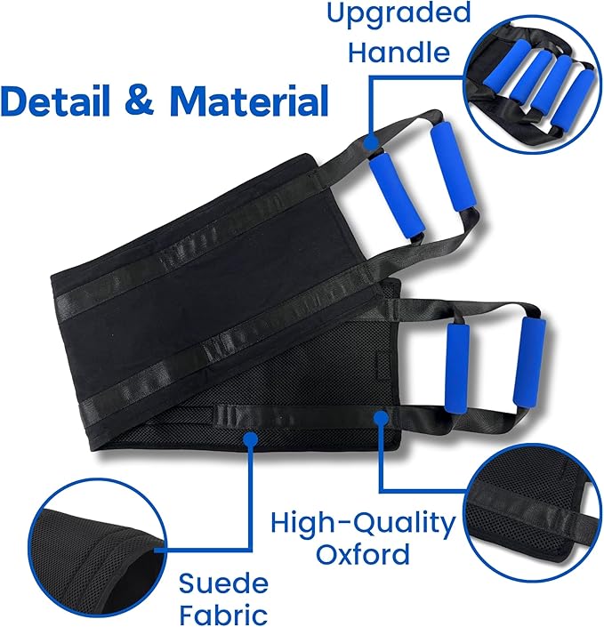 35 Inch Transfer Sling,Lifting Gait Belt for Disabled, Elderly, Injured,Seniors-Heavy Duty Patient Lift Sling Mobility Aid for Transfer Bed to Wheelchair