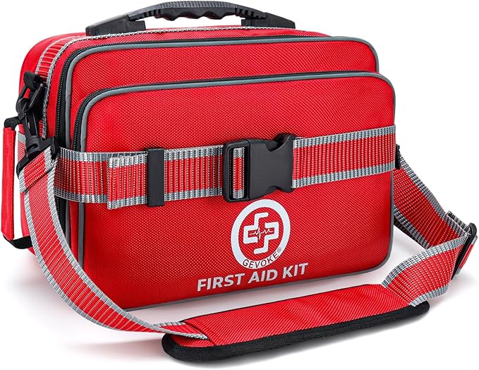 GEVOKE Professional 500 Piece Emergency First Aid Kit for Home, Car, Travel, Camping, Truck, Hiking, Sports, Office, Vehicle & Outdoor Emergencies - Emergency Medical Kit, Large First Aid Kit Survival | Comprehensive Contents Large Medical Kit for Trav...