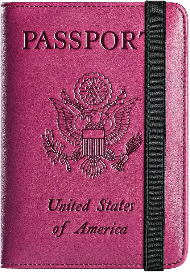 Passport Holder, Travel Essentials, Passport Cover, RFID Travel Wallet | Passport Wallet, Travel Accessories, RFID Blocking, Synthetic Leather Card Case, International Must Haves, For Women Men