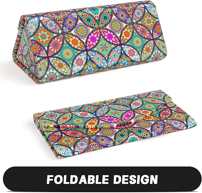 Sunglasses Case, Foldable Glasses Case, Magnetic PU Leather Hard Shell Folding Eyeglass Holder Box, Collapsible Unisex