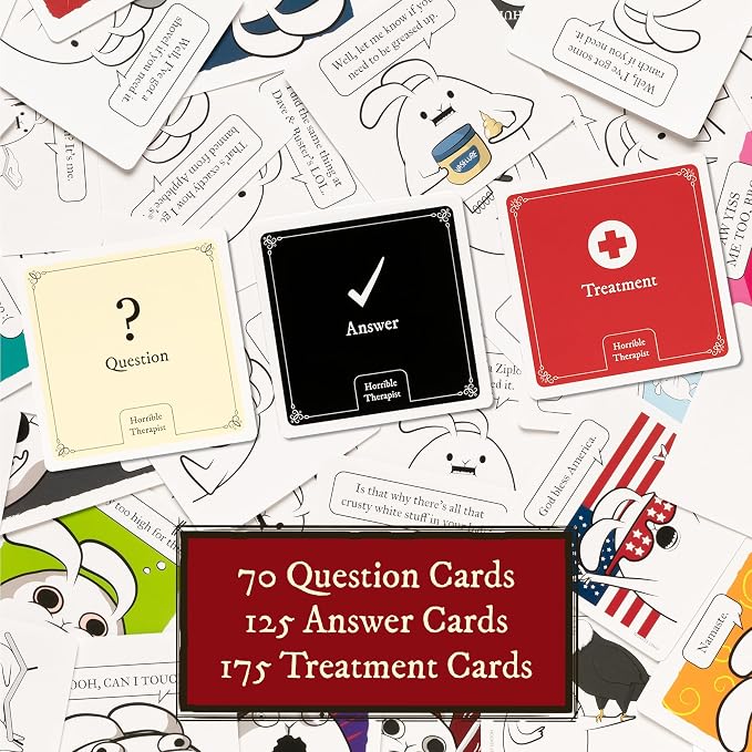 Horrible Therapist: Extra Horrible Edition by Exploding Kittens - A Card Game for 3-8 Players, Ages 17+ - Adult Party Game for Family Night | Build wildly inappropriate therapy comics with friends and family in this viral adult-only party game from The...