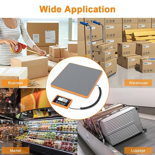 THINKSCALE Shipping Scale, 10g/1oz Precision Postal Scale - 440lb Capacity, Lightweight Postage Scale for Packages, Luggage, Mail, Ecommerce, Warehouse & Home, Battery & AC Adapter Included
