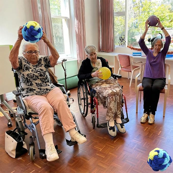 Fidget Ball for Alzheimer Dementia Patients Relief and Anxiety Relief Sensory for Autism Special Needs and Elderly Stretch and Squeeze Skin Pickers ADHD OCD (Blue)