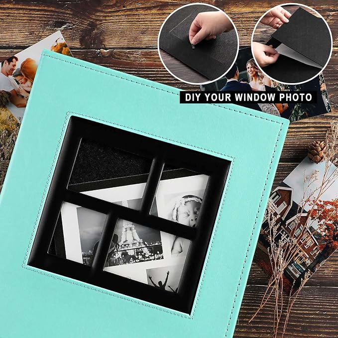 Ywlake Photo Album 4x6 500 Pockets Photos, Extra Large Capacity Family Wedding Picture Albums Holds 500 Horizontal and Vertical Photos Pictures Teal