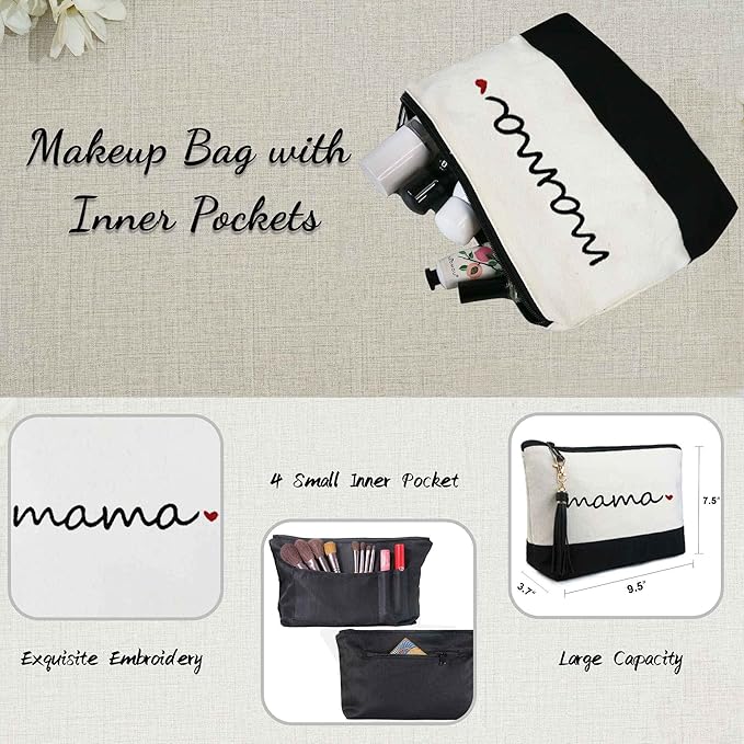 BeeGreen Christmas Gifts for Mom Mother Birthday Pregnancy Gift Canvas Tote Bag w Leather Handle & Magnetic Buckle for Expecting Mom Grandma