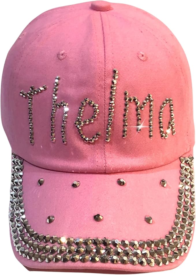 Popfizzy Bedazzled Hat for Women, Rhinestone Denim Hat, Fun Adult Bling Hats, Birthday Gifts for Women, Adjustable, One Size