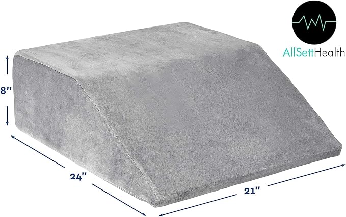 Leg Elevation Pillow - Memory Foam Leg Elevating Pillow | Leg Rest Wedge - Leg Pillow Elevation Blood Circulation | Relieves and Recovers Foot & Ankle Injuries | Foot Elevation Pillows for Swelling