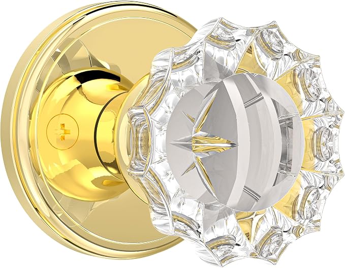 Antique Crystal Door Knobs, Passage Door Knob Interior Glass Door Knob