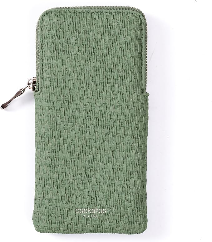 Cockatoo Portable Glasses Case, Drop-Resistant Eyewear Storage Pouch, Slim Soft Case for Sunglasses, with Cleaning Cloth