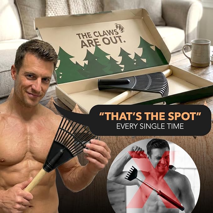 The ORIGINAL Beast Rake Back Scratcher for Men and Women - Mens Gifts Unique Backscratchers for Adults XL Rake Backscratcher Itch Relief, 15 Prongs, Wide Size Scratching Bear Claw Back Scratcher