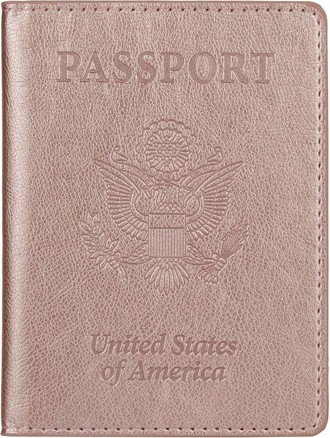 TIGARI Passport Holder for Travel Women Men, Valentines Day Gifts PU Leather Wallet Cover Case Sleeve, Waterproof Protected Document Organizer, Vacation Plane Cruise Travel Essentials
