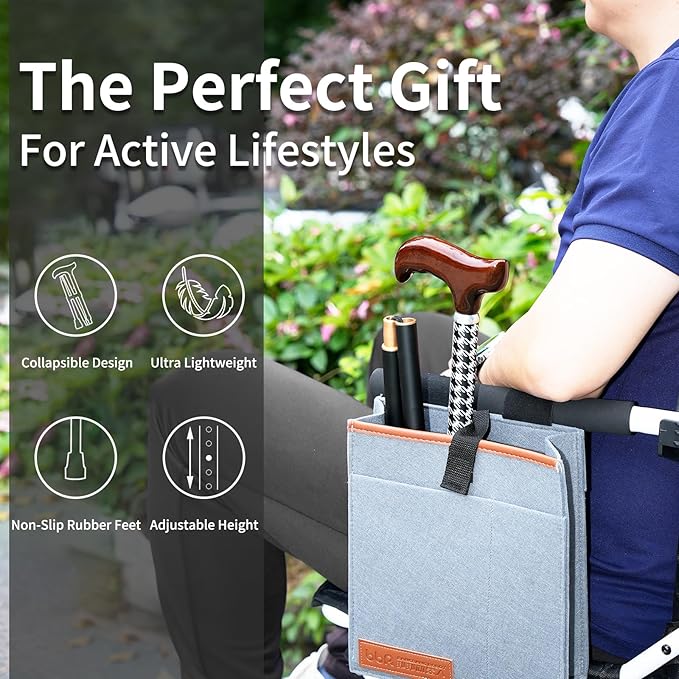 Stylish Foldable Walking Cane - Pattern Printed, Adjustable, for Men and Women Stability and Balance, Light Weight, for 5'~6' Height