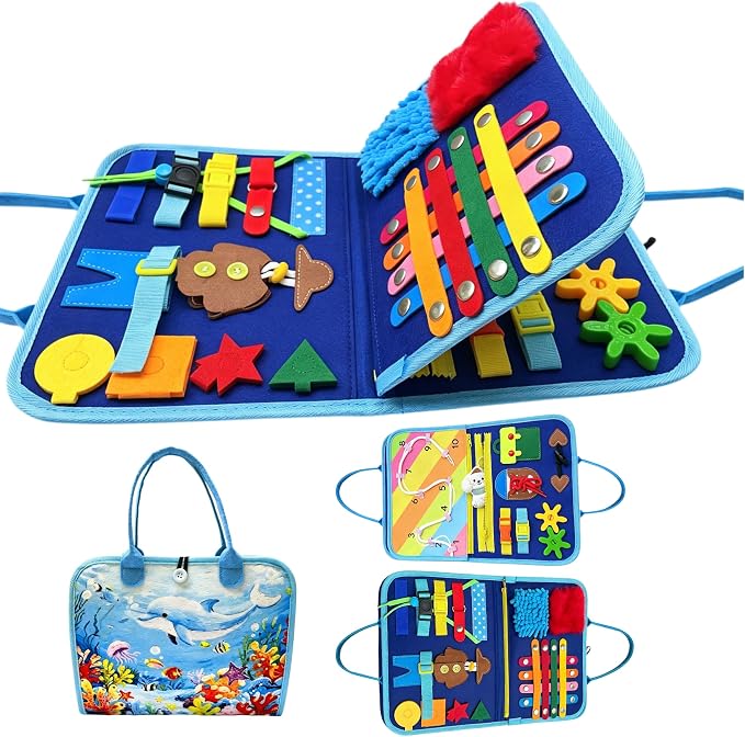 Fidget Blanket for Adults with Dementia, Activities for Dementia Boredom, Alzheimers Product for Elderly, Multi-Sensory Stimulation Relieves Anxiety | colorful and fun,simple to play