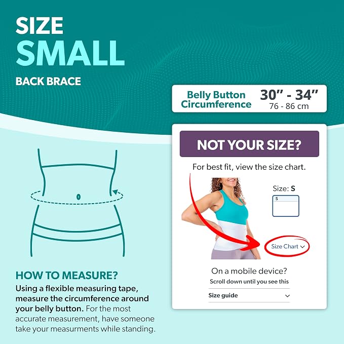 BraceAbility Lower Back Pain Brace - Wraparound Lumbar Support Belt for Herniated or Bulging Discs Treatment, Pinched Nerve Relief, Degenerative Disc Disease and Hip Strains for Men and Women (S)