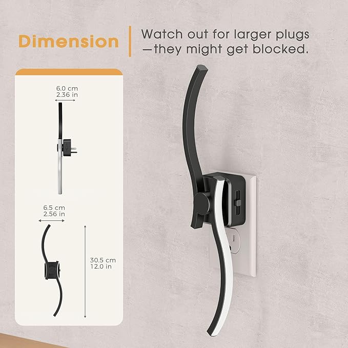 Briignite Night Lights Plug into Wall 2 Pack, Wall Sconce Night Light with Dusk to Dawn Sensor, Dimmable Night Light Plug in, 1W 3000K Soft White for Adults Kids Room Bedroom Bathroom Hallway Kitchen
