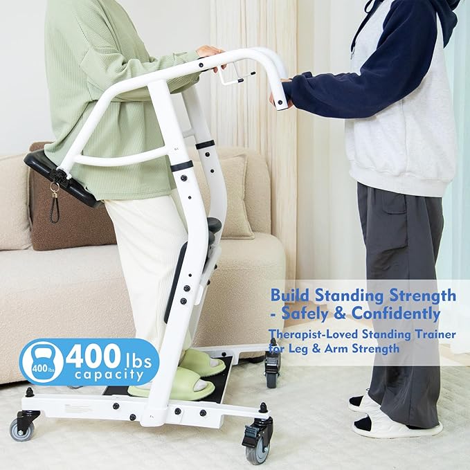 Sit to Stand Lift for Elderly - Stand Assist Patient Lift with Sling, Patient Transfer Lift for Home Care Use, Mobility Lift Assist Transfer Device for Seniors, Adults & Disabled, 400lb Capacity