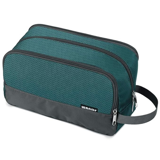 WANDF Travel Toiletry Bag for Men, Small Dopp Kit for Toiletries