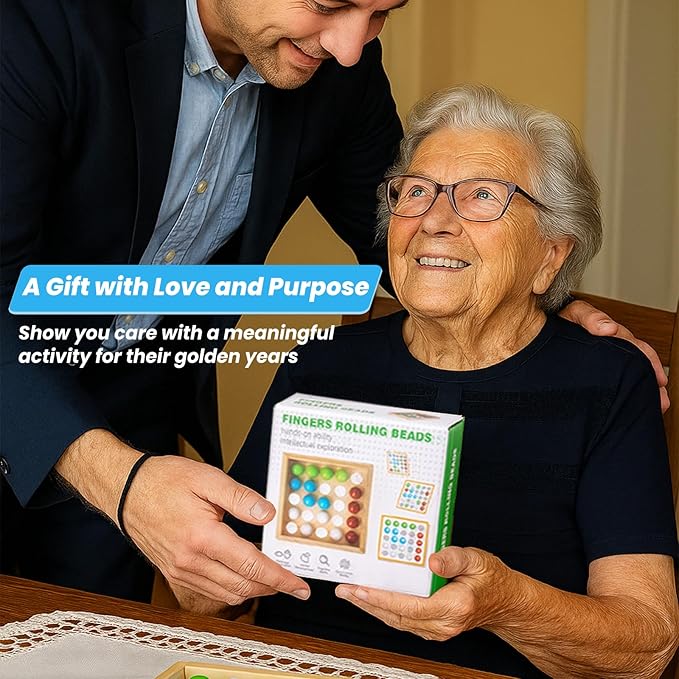 Dementia Activities for Seniors — Alzheimer’s Cognitive Bead Puzzle, Memory Game with 20 Challenge Cards, Hand-Eye Coordination Therapy, Sensory Brain Games, Gift for Elderly & Dementia Patients