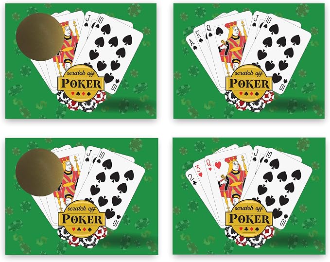 My Scratch Offs Casino Night Scratch Off Games 26 Pack, Poker | Scratch Off Game Cards are ideal for casino party favors, supplies, fundraising, events, businesses, holidays and gatherings