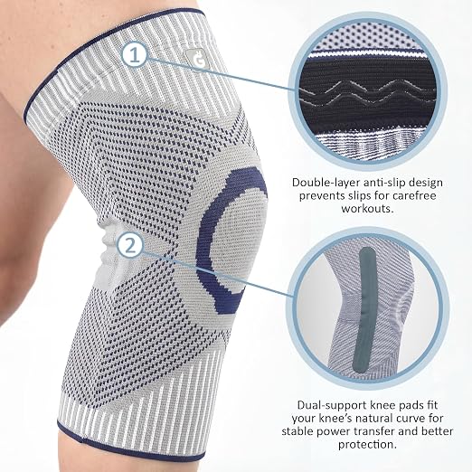 GOOGAH Knee Compression braces 1-Pack - Pain Relief Support for Arthritis, ACL & Meniscus Tears | Breathable Nylon Knee Sleeves for Men & Women | Sizes XXS-2XL