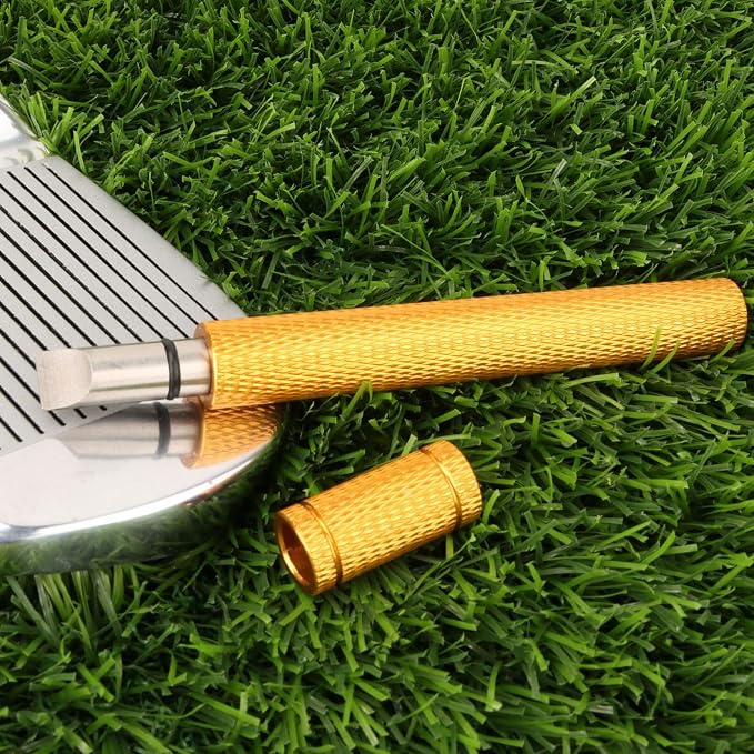 Bulex Golf Club Groove Sharpener, Re-Grooving Tool and Cleaner for Wedges & Irons - Generate Optimal Backspin - Suitable for U & V-Grooves
