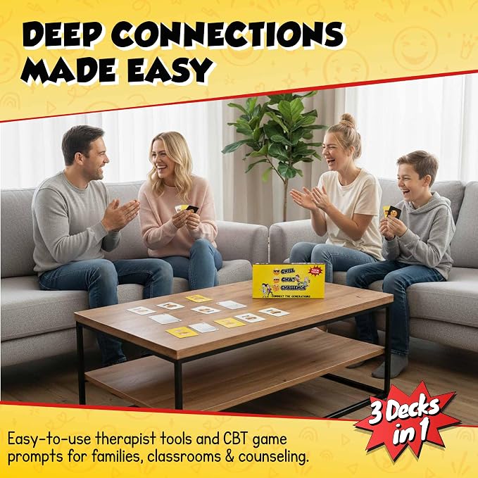 ARTAGIA Fun Social Skills and Therapy Game for Adults and Teenagers: CBT Family Game for Therapeutic Conversations and Better Relationships. Counseling Tool