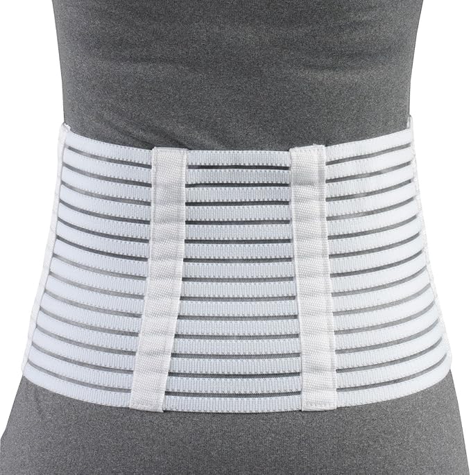 OTC Lumbosacral Support, 7-inch Lower Back, Lightweight Compression, Elastic, White, Universal