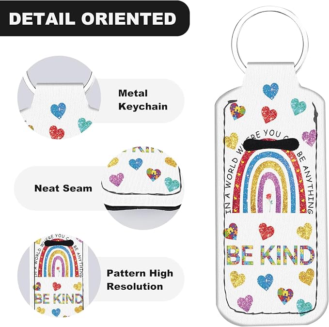 Cute Chapstick Holder Keychain,Lipstick Neoprene Clip-on Lip Balm Holder for Woman