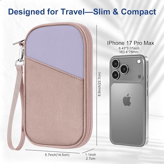 Slim Family Passport Holder for Travel, Travel Wallet | Durable nylon, RFID blocking, passport holder for travel family, eco-friendly