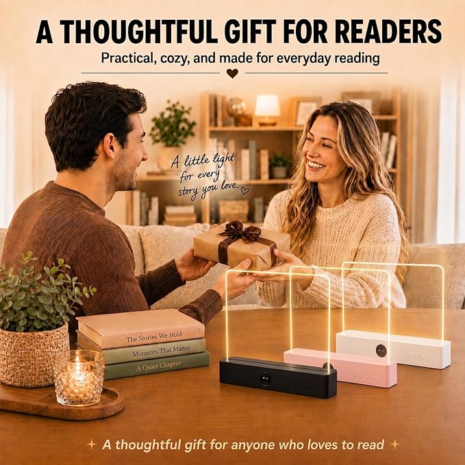 30 LED Book Light for Reading at Night in Bed, Rechargeable Book Page Light, 3 Color Temperatures, Stepless Dimming, 1-99 Min Timer, 2-in-1 Reading Light Light & Night Light, Gift for Readers Pink
