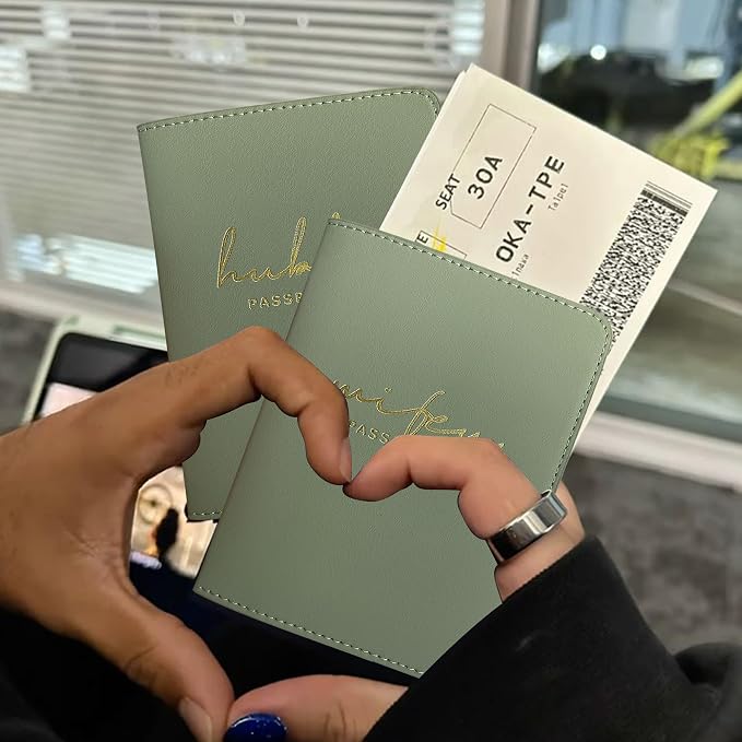 Mr&Mrs Gifts Passport Covers for Husband and Wife Honeymoon Essentials | Mr and Mrs Passport Holders，Engagement Gifts for Couples, Travel Essentials, Gift for Newlywed, Bride and Groom Gifts