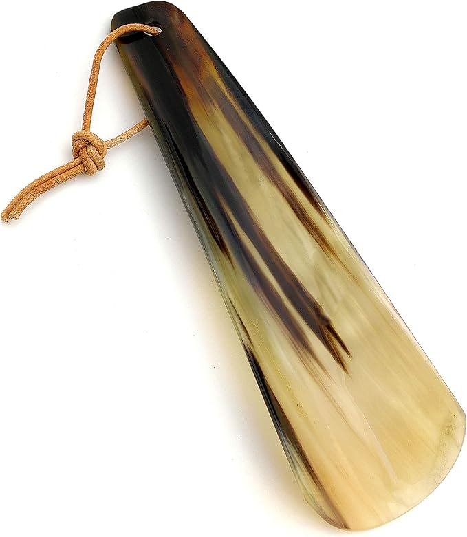 5MOONSUN5 Shoe Horn Made with Real Horn Handmade. Home or Travel Use. Shoehorn for Men or Women Shoes & Boots Natural Horn Shoehorn NOT A Cheap Plastic. Best Gift Idea. (7'')