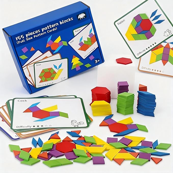 Dementia Activities for Seniors - 155 Pcs Large Size Wooden Memory Games for Seniors, Dementia Memory Care Gifts, 12 Double-Sided Pattern Cards & Storage Bag