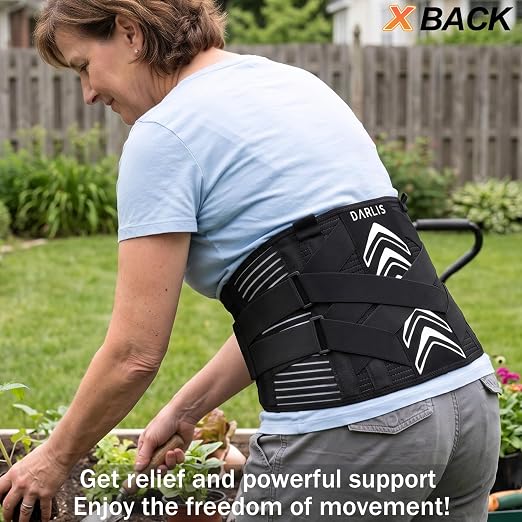 Advanced X-Back Support Back Brace for Lower Back Pain Relief, Lumbar Support Belt with Strong Velcro, Ultra Breathable Back Support Brace for Men and Women Herniated Disc, Sciatica, Arthritis S