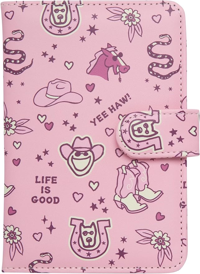 Life is Good Travel Passport Cover, Card Slots, Snap Closure | Slim Design, Card Slots, Snap Closure, Fits Neatly in a Purse or Backpack, Keeps Documents and Boarding Pass Organized