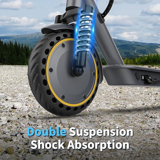 Electric Scooter, 10"/8.5" Solid Tire, 500W/350W Powerful Motor & 19/22 MPH Top Speed, 28/25/22/16 Miles Long Range, Folding E Scooter with Dual Braking for Teens and Adults