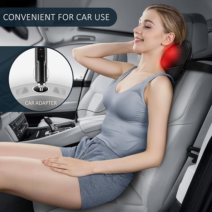 VIKTOR JURGEN Shiatsu Back Massager with Heat - Kneading Massage Pillow for Neck, Shoulder Pain Relief - Christmas Gift for Women, Men, Dad, Mom - Great for Mother's Day, Father's Day, Valentine's Day