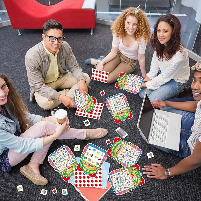 24 Player Back to School Bingo Game Cards for Group Activities Party Supplies